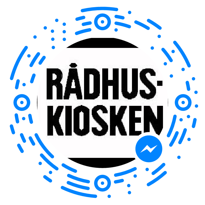 QR-kode for facebook messenger support chat with Raadhuskiosksen