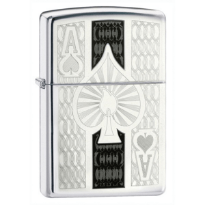 Zippo Lighter - Intricate Spade Design