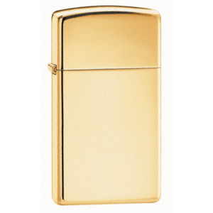Zippo Lighter - High Polish Brass, slim