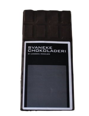 Mørk chokolade plade, ren, 54,4%, 100 g.
