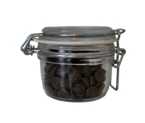 Ren mørk chokolade i patensglas, 75 g.