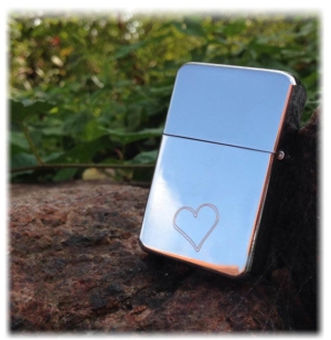 Indgravering af hjerte