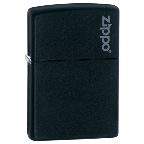 Zippo Lighter - Black Matte w/Zippo Logo