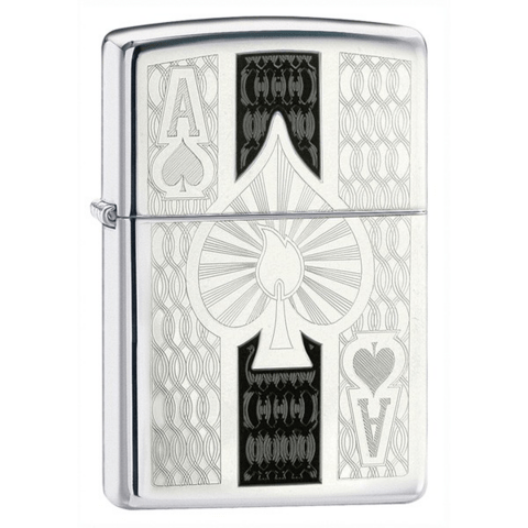 Zippo Lighter - Intricate Spade Design