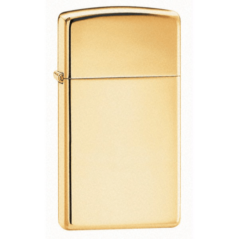 Zippo Lighter - High Polish Brass, slim