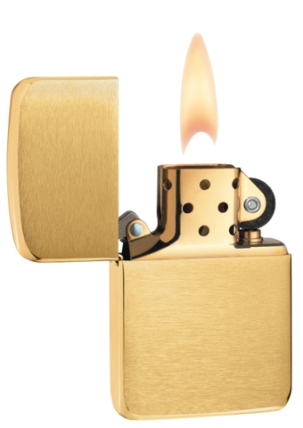 Zippo Lighter - 1941 Replica, Brushed Brass