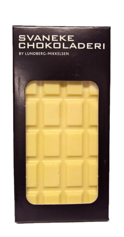 Hvid chokolade plade, ren, 100 g.