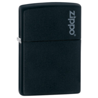 Zippo Lighter - Black Matte w/Zippo Logo