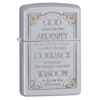 Zippo Lighter - Serenity Prayer