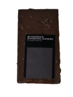 Mørk chokolade plade m. ristet kakaonibs, 100 g.