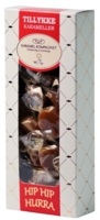 Flødekarameller i Tillykke-æske, 100 g.